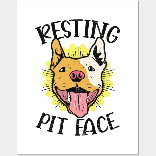 Resting Pit Face Wall Art by Cup of Tee